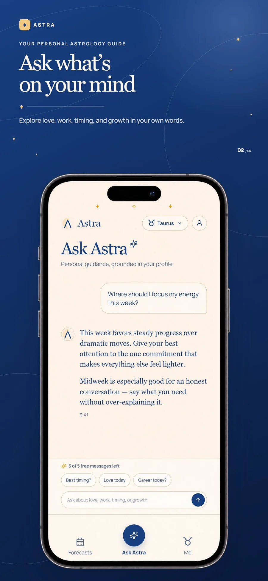 Ask Astra conversation in the Astra iPhone app